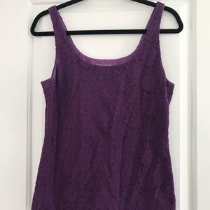 WHBM Embroidered Tank
